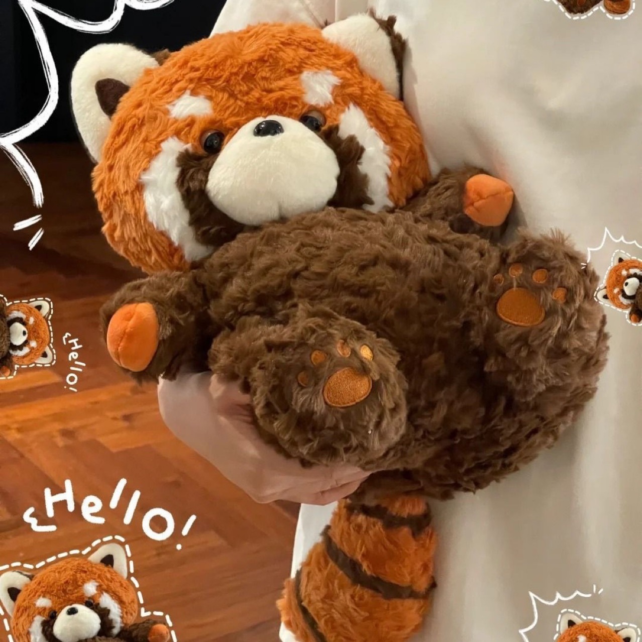 Cute red panda plush doll girl heart raccoon doll doll for girl birthday gift-image-1097821003