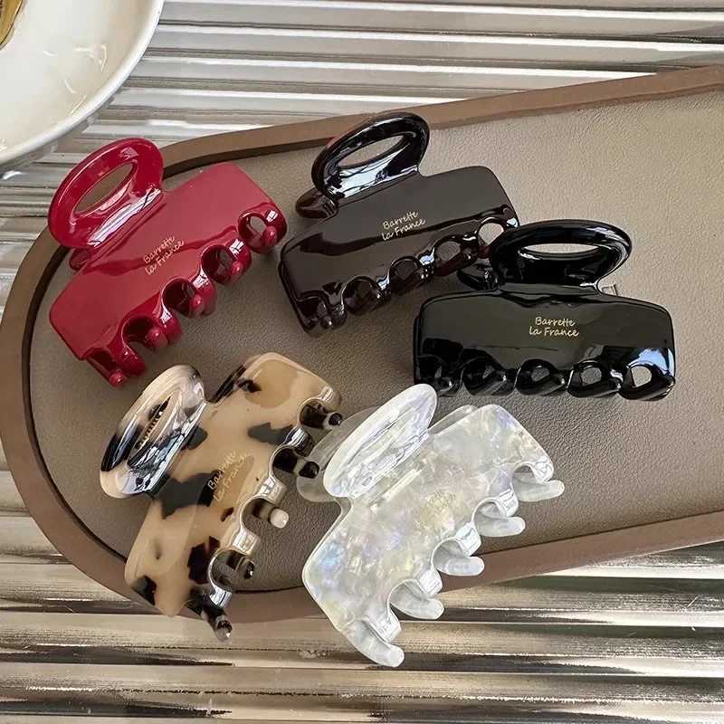 55cm Long Acetate Hair Crabs Red Hair Clips for GirlsWomen Tie up Hair Accessories New korean Fashon H260317-image-1097914685