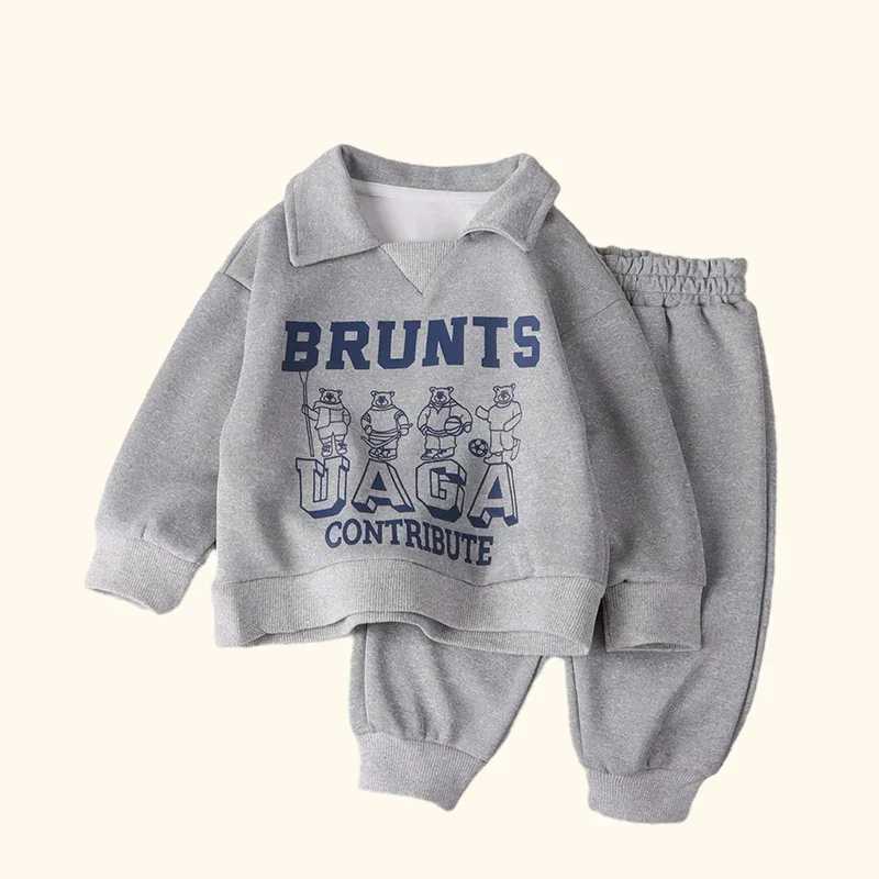 Children Clothes Sets Autumn Winter Polo SweatshirtPants Sport Suits for Kids Boys Girls Warm Tracksuits Kids ClothingT260316-image-1097843925