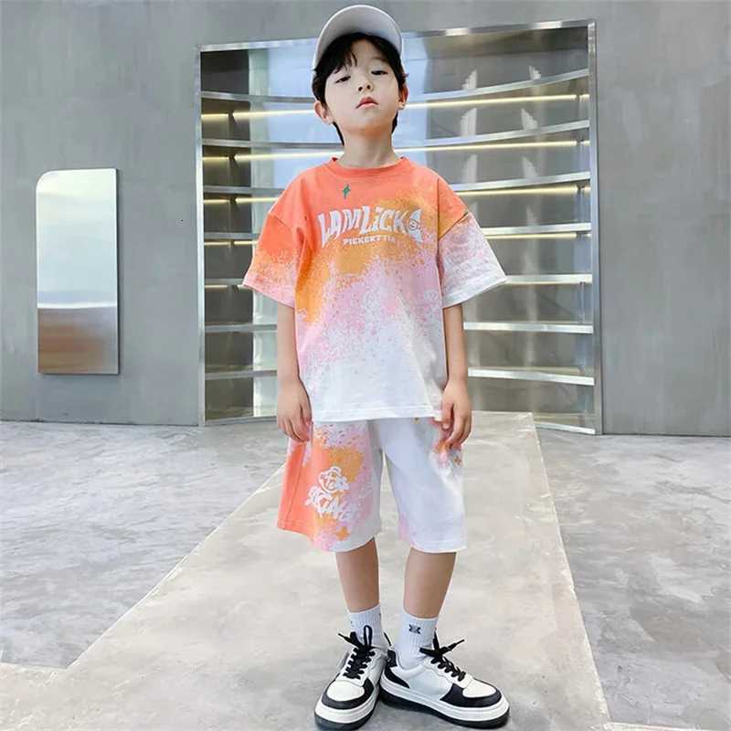 Boys Sports Suit Summer Basketball Sets New Childrens Fashion Outfit Kids Short-Sleeved Top Shorts 2 Piece 2-14 Years OldT260316-image-1097851247