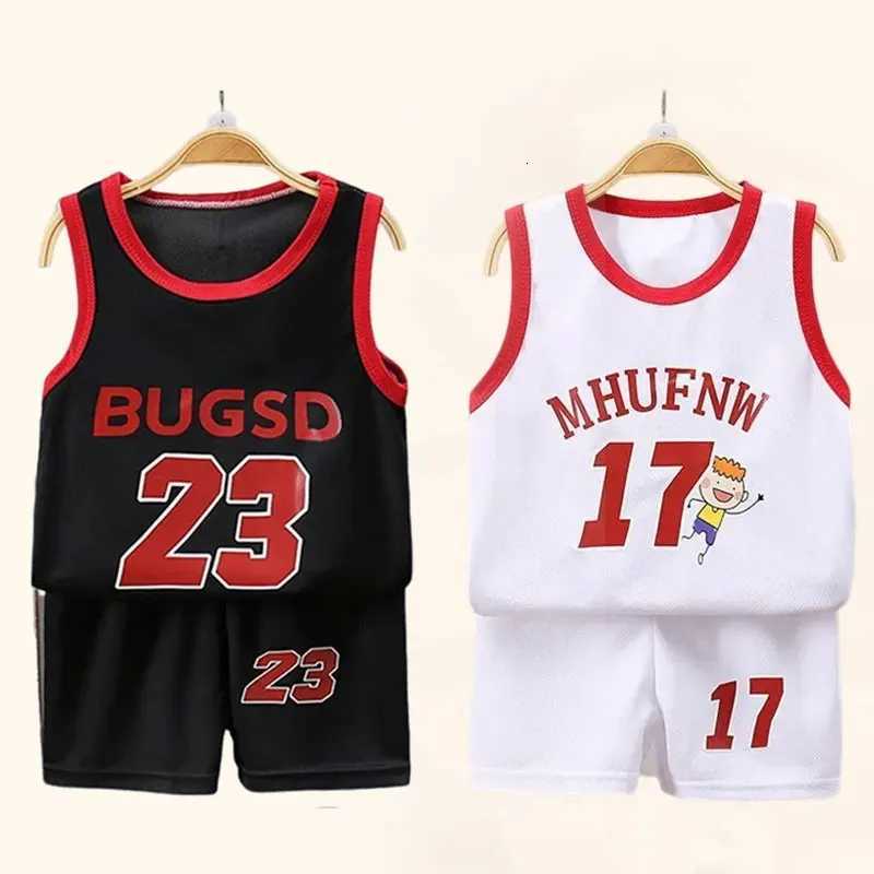 Childrens Sets Summer Children Sleeveless T-shirt Shorts Set Quick-drying Outdoor Tank Top Shorts Sets Boys Sport Basketball TrT260316-image-1097847685