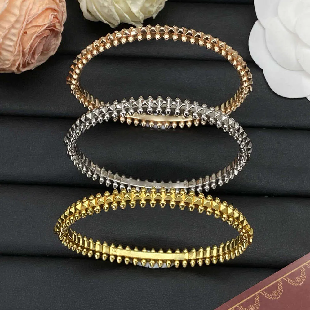 Bracelet classique en forme de balle 18 carats, bijoux de créateurs haut de gamme, or, argent, or rose.Seule la taille 17 est disponible