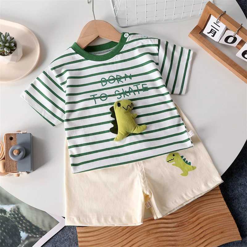 Kids Clothes Set Baby Boy/Girl T-Shirt Shorts Summer Clothing Cotton Cartoon Casual Boys Tracksuit Children Baby Clothes SetT260316-image-1097849939