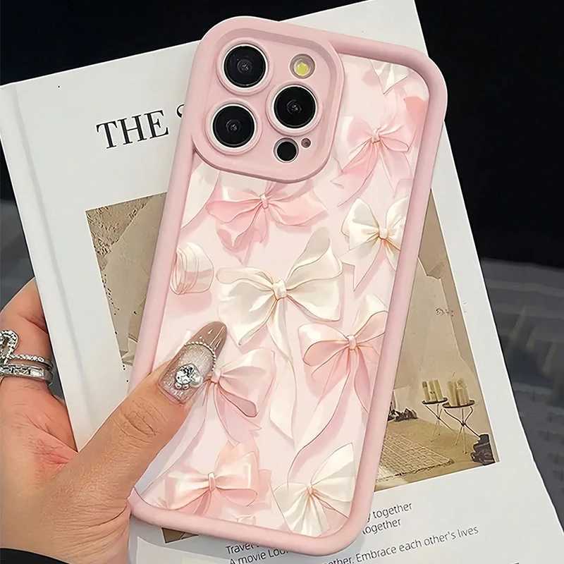 Bow-Knot Pink Bow Pattern Shockproof Soft TPU Phone Case For iPhone 17 11 12 13 14 15 16 Pro Max XS X XR 7 8Plus 16E 17Air Cover H260317-image-1097934569
