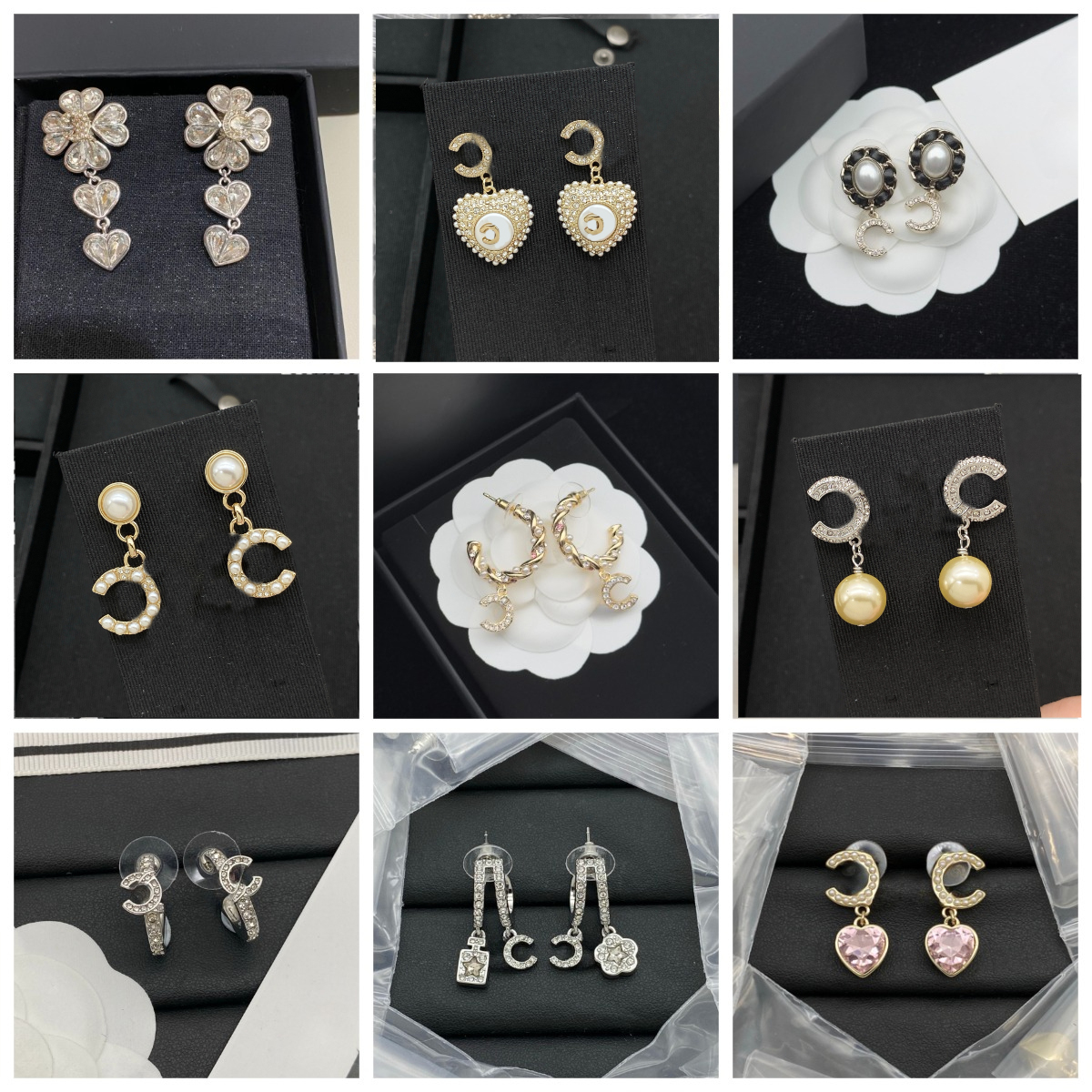 Fashion Earrings designer Ear Stud Gold Plated Copper Earrings Women Letter Crystal Pearl Womens Wedding Design Jewelry Gifts-image-1097862670