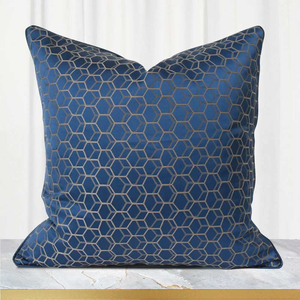 pillowcase Design Luxury Sofa Cushion Cover Blue Geometric Cover for Home Hotel Sofa Bedroom Decoration 30x50 45x45 50x50 40x60cm C260314-image-1097934781