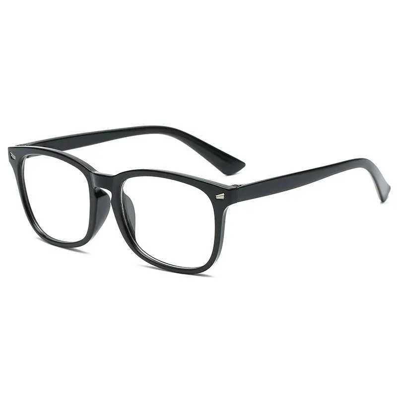 Rivet Accent Square Glasses Blue Light Filter Retro Frame Anti Radiation for Screen Time Non-Prescription Eyewear H260316