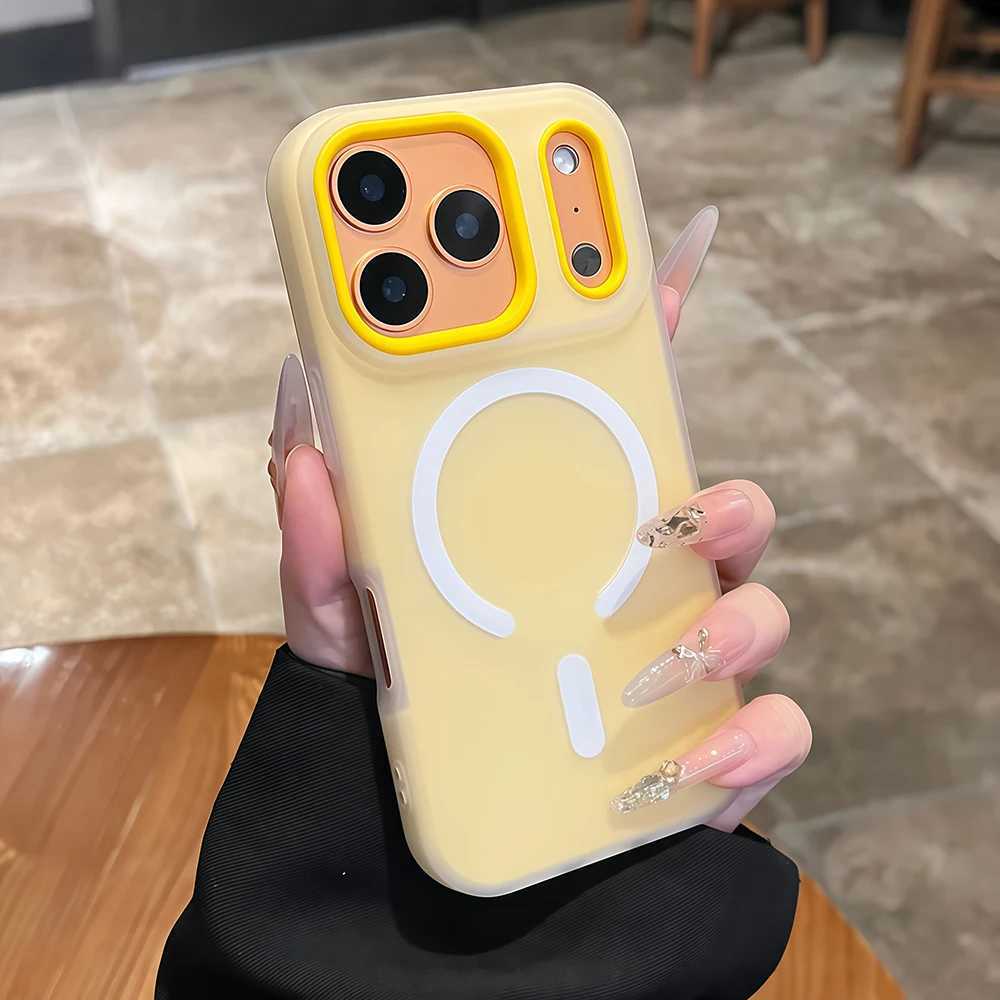 Luxury Candy Color 2in1 Phone Case For iPhone 17 16 15 14 13 Pro Max 17Pro 16Pro For Magsafe Magnetic Shockproof Matte Cover H260317-image-1097934639