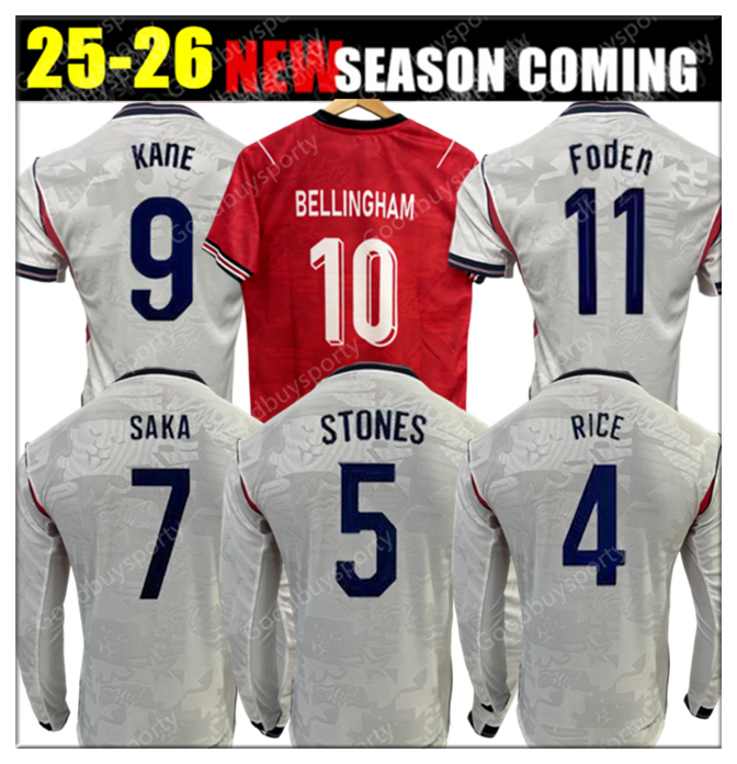 2026 English soccer jersey KANE FODEN SAKA BELLINGHAM RICE STONES MOUNT Palmer Football Shirt men kid kits RASHFORD STERLING BARKLEY SANCHO GREAL-image-941700075