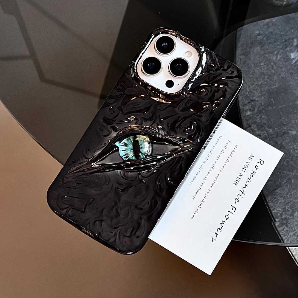 Evil Eyes Cool 3D Phone Case For iPhone 17 17promax Air 16 15 14 13 12 11 Pro Max Electroplated Shockproof Soft Cover H260317-image-1097934836