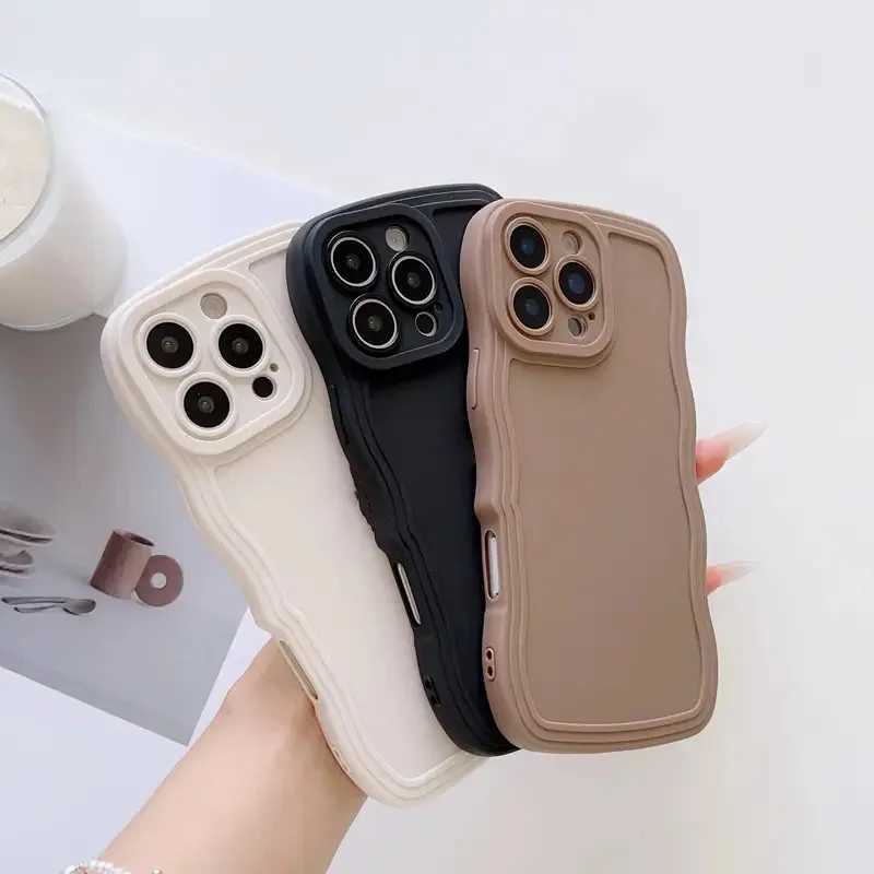 3-pack black white and brown precision hole large wave mobile phone cases with a matte feel simple design suitable for iPhon H260317-image-1097934682