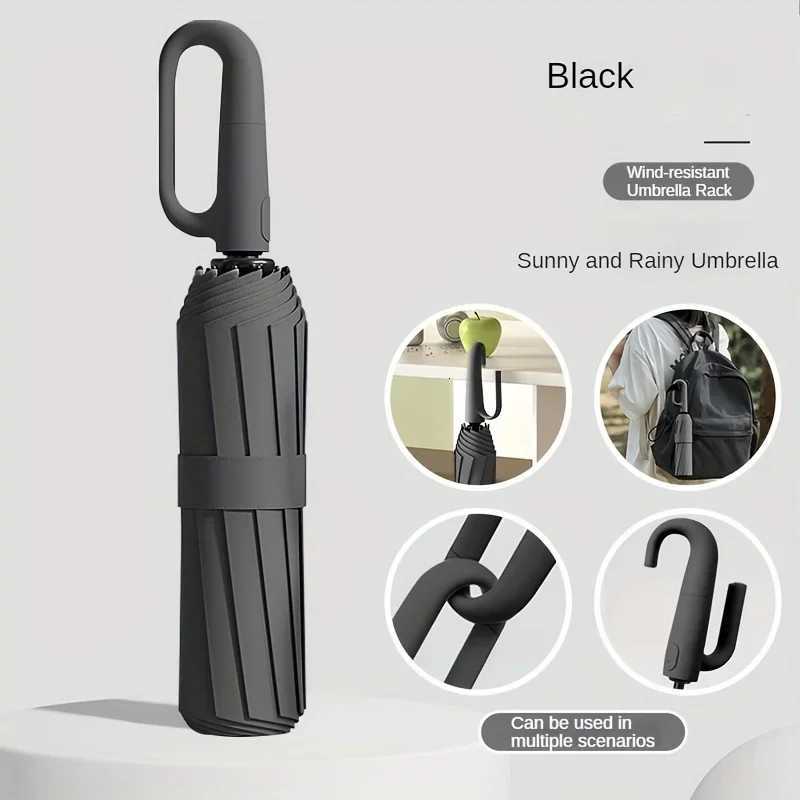 20 Bones 105cm Reinforce Ring Clasp Fully Automatic Umbrella for Men and Women Folding Windproof Strong Waterproof Sunscreen H260318-image-1098061124
