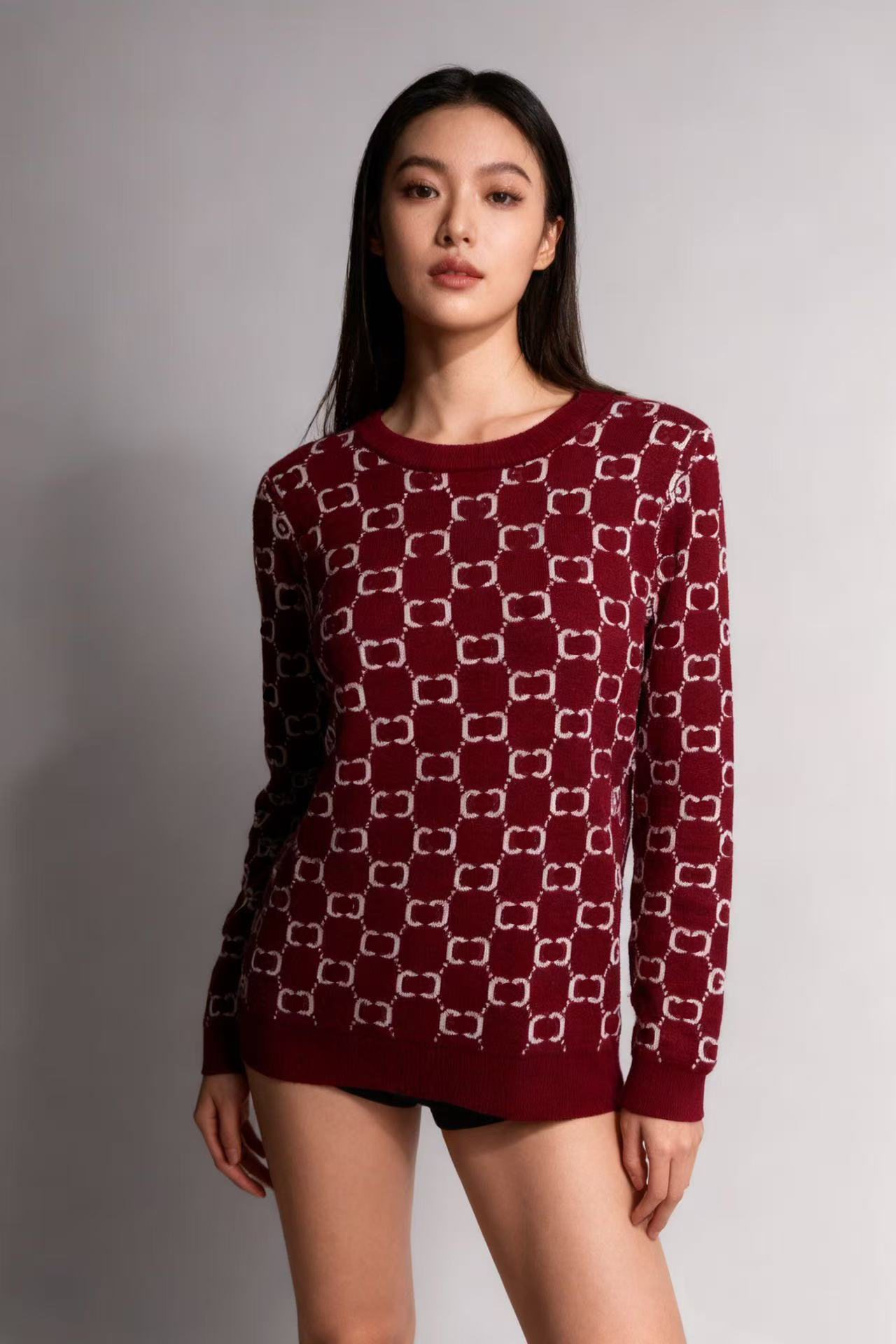 Cashmere cardigan sweater Designer sweater Womens sweater brand classic print letter LOGO crew neck sweater Outdoor casual sports fashion retro pull