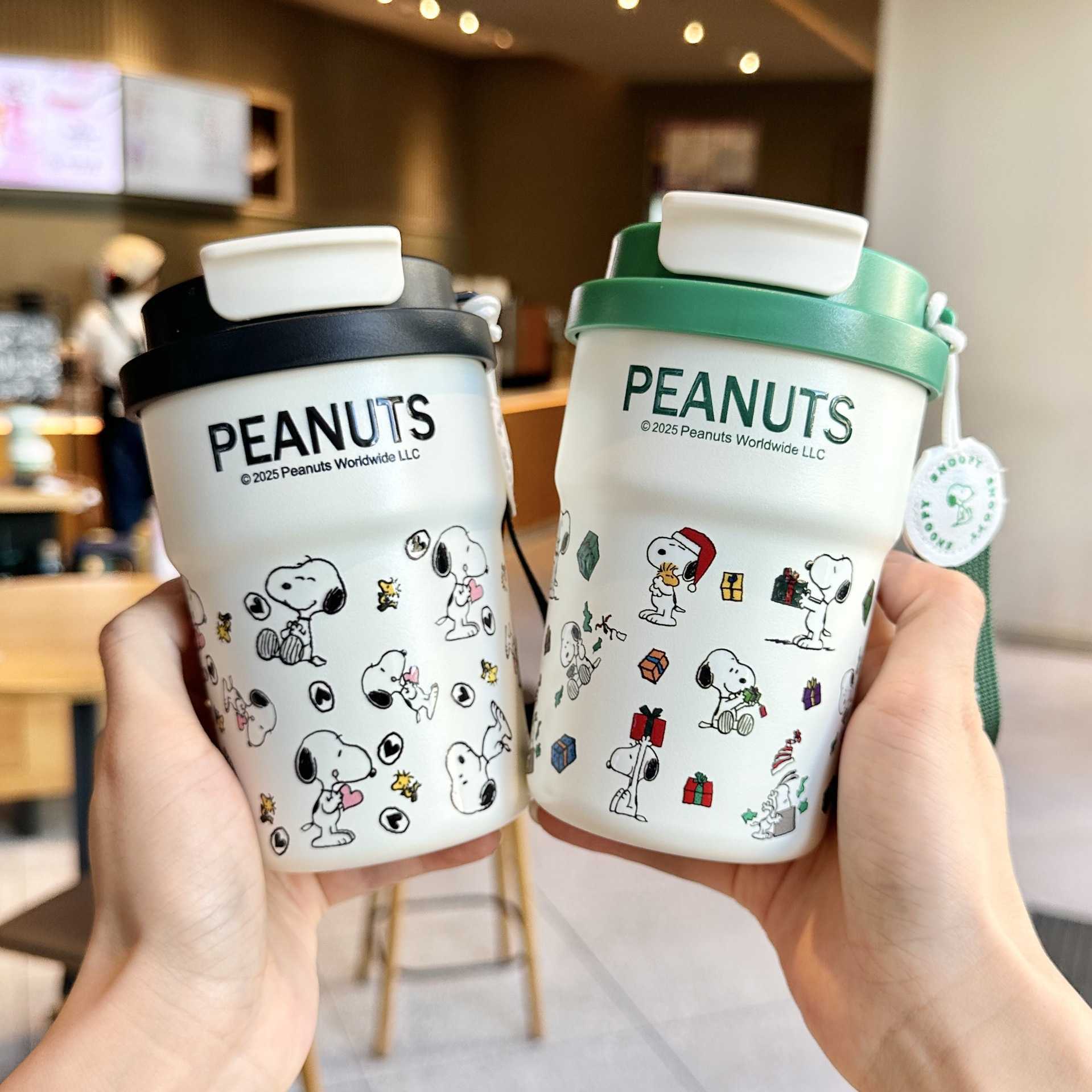 Snoopy Cute Coffee Cup Student Cartoon Straw Cup Men and Women Portable Thermos Cup Office Desktop Water Cup L2512128QKW-image-1098048728