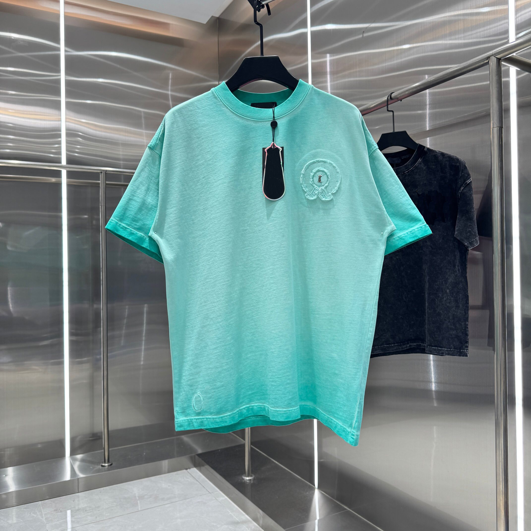 Men's Chrome Shirt Designer Clothing High Quality Men Women Short Sleeve Tops Tees Cross Sanskrit Loose Oversized Drop Shoulder Horseshoe Sansk