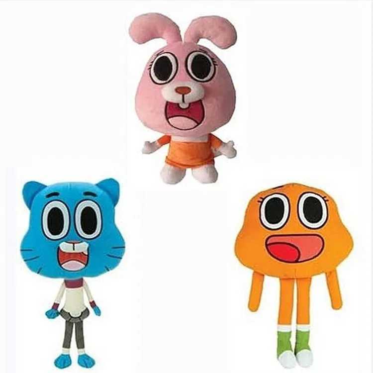 25CM Cute Cat Bunny Stuffed Toy Birthday Present Gifts For Children KidsCartoon Amazing World Gumball Darwin Anais Plush Doll L251212AOFN-image-1098024572