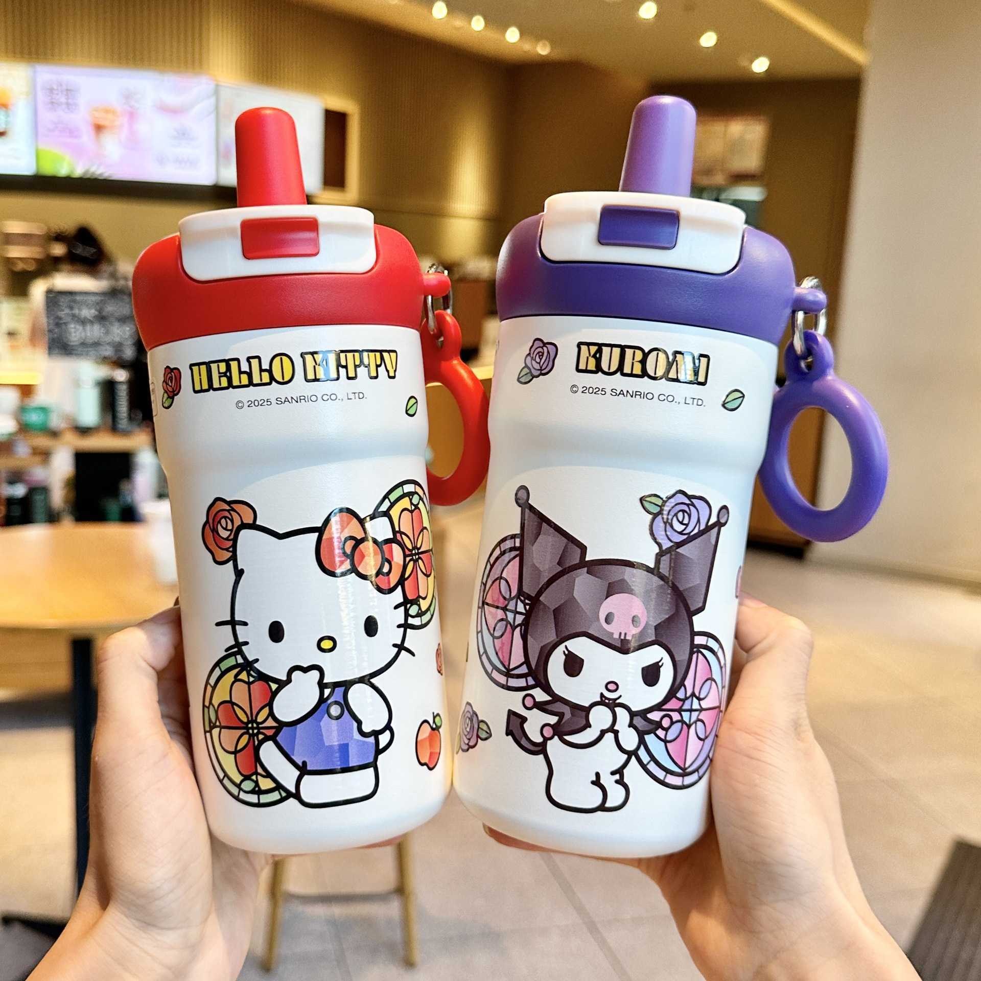 HelloKitty Insulated Cup for Girls High Appearance Large Capacity Portable Coffee Cup for Outings Cute Water Cup for Female Students L2512128V4R-image-1098047780