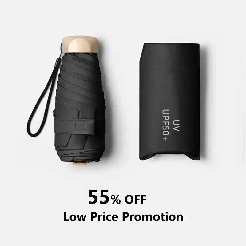 55 Off Mini Sun Umbrella Small Pocket Rain Umbrella Vinyl Folding UV Ultraviolet Protection Sun Shade Pocket Parasol Capsule H260318-image-1098061331