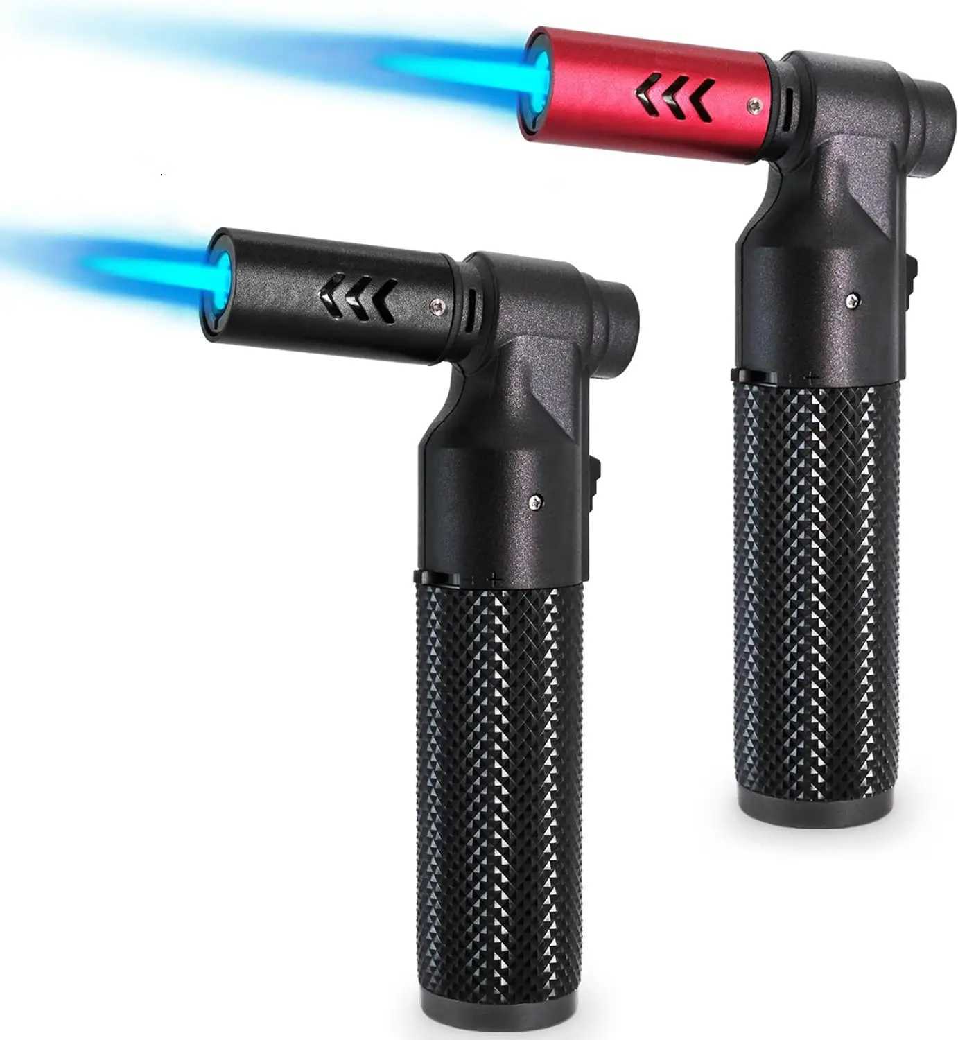 2 Pack Adjustable Butane Torch Lighter with Big Jet Flame for Camping Cooking Welding BBQ C260318-image-1098072014