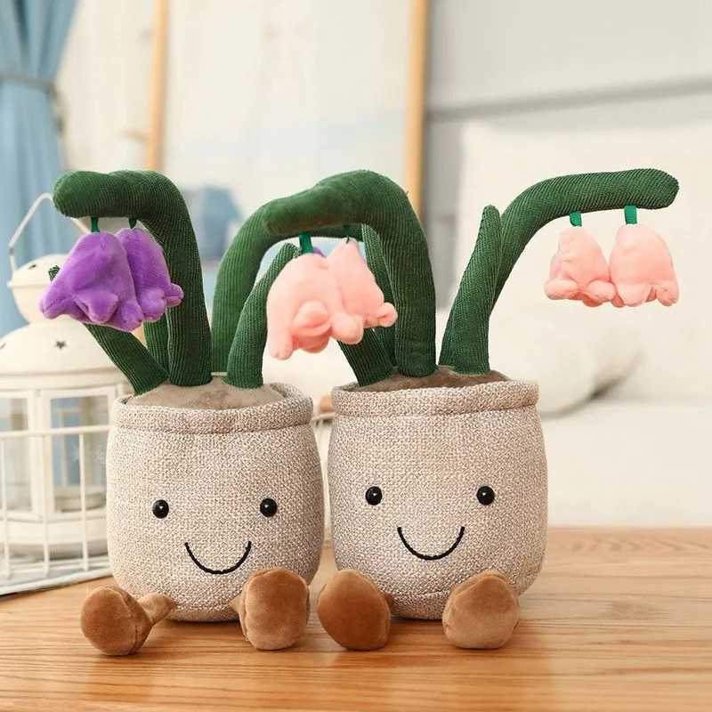 Lifelike Potted Plant Series Plush Toys Stuffed Soft Plants Bookshelf Decor Doll Creative Potted Flowers Pillow for Girls Gift L251212408I-image-1098017081