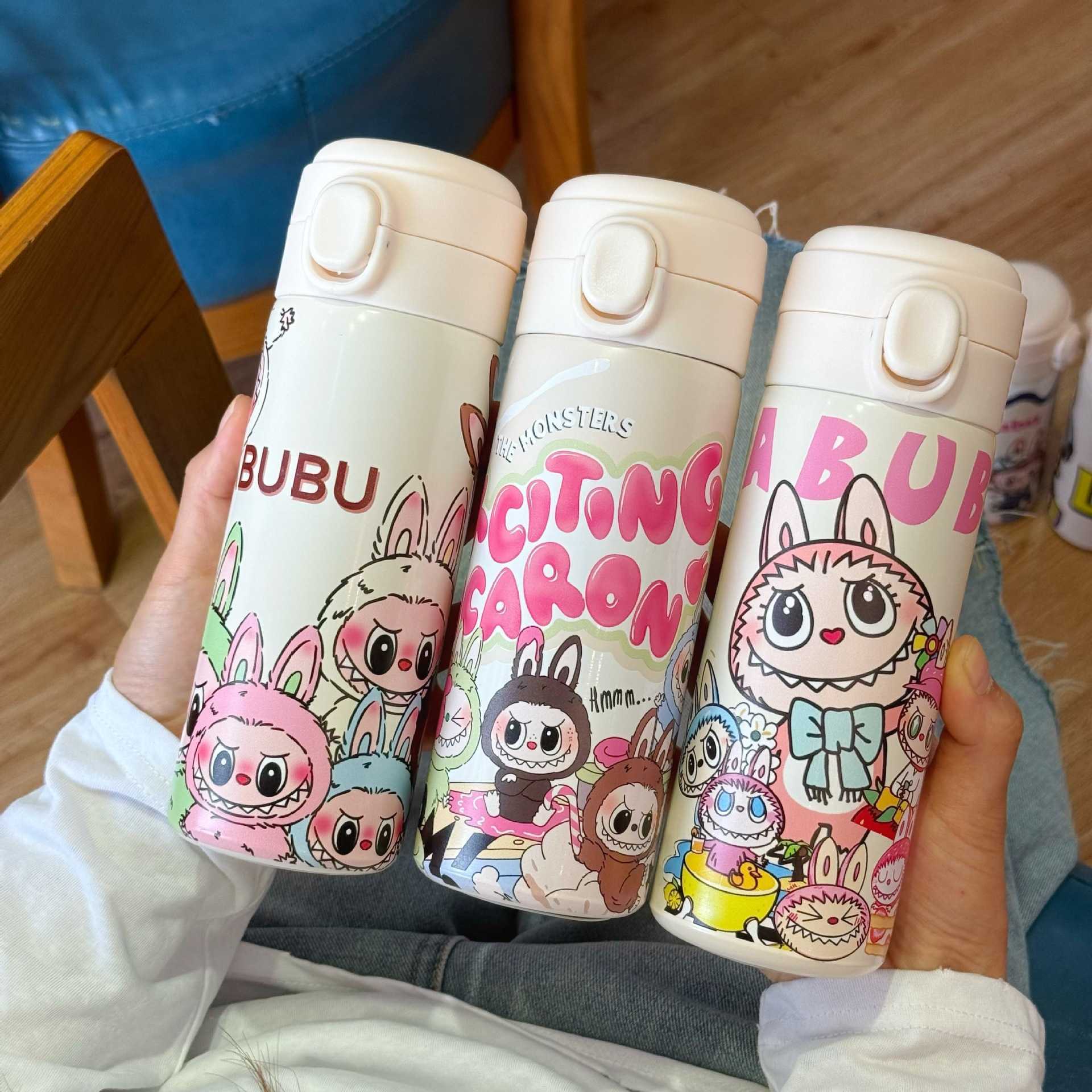 2025 New Labubu Water Cup Cartoon Childrens Food Grade 304 Stainless Steel Insulated Cup Labubu Water Cup L251212RQIB-image-1098028066