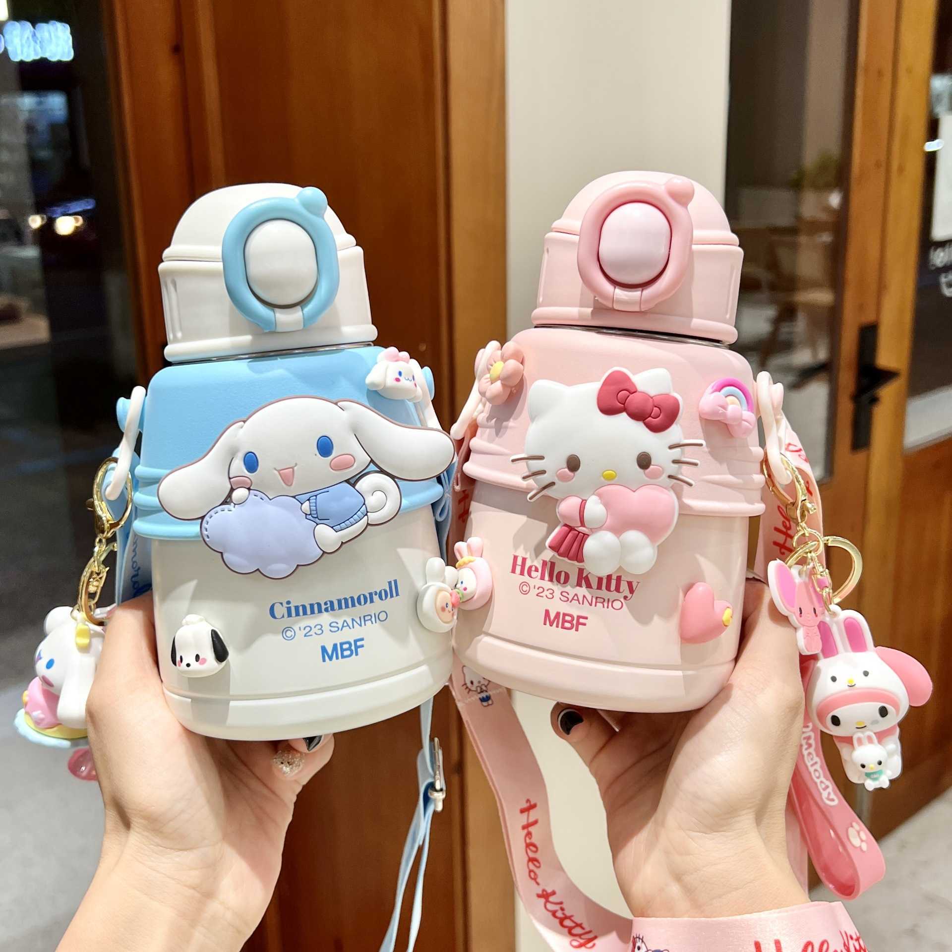 Kuromi Water Cup Childrens Insulated Cup Girl Elementary School Student Special Water Bottle Large Capacity Big Belly Cup Female Portable L251212-image-1098051269