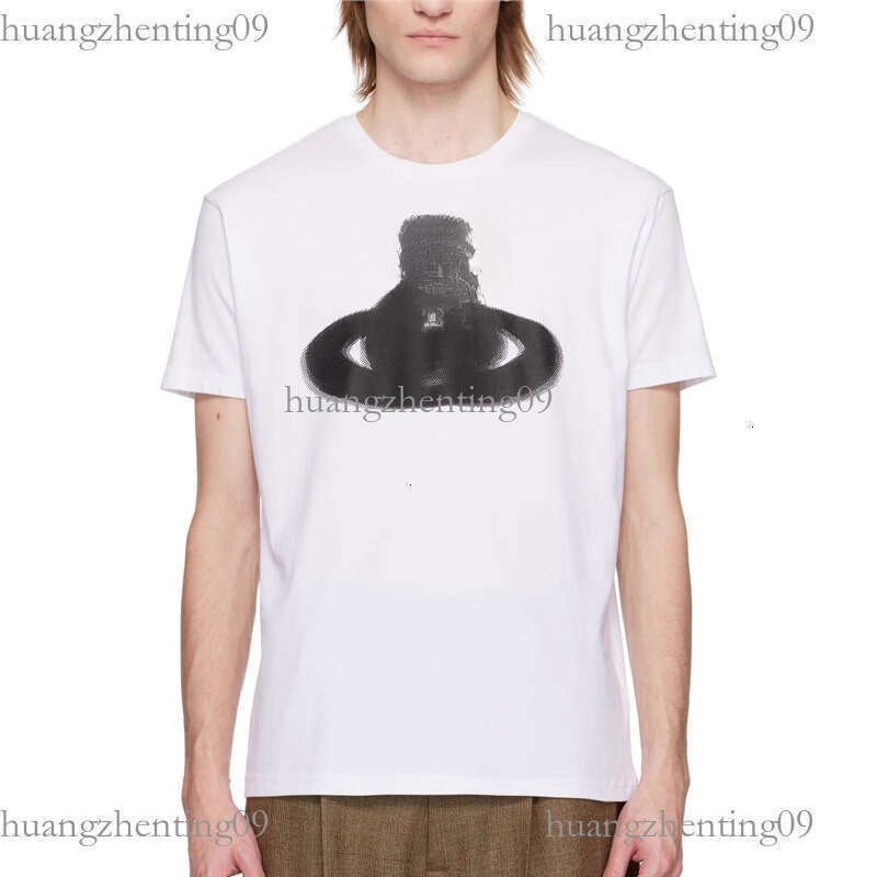 European simple and stylish white top cotton versatile T-shirt loose 2026 new fit fashionable print comfortable size mens short-sleeve