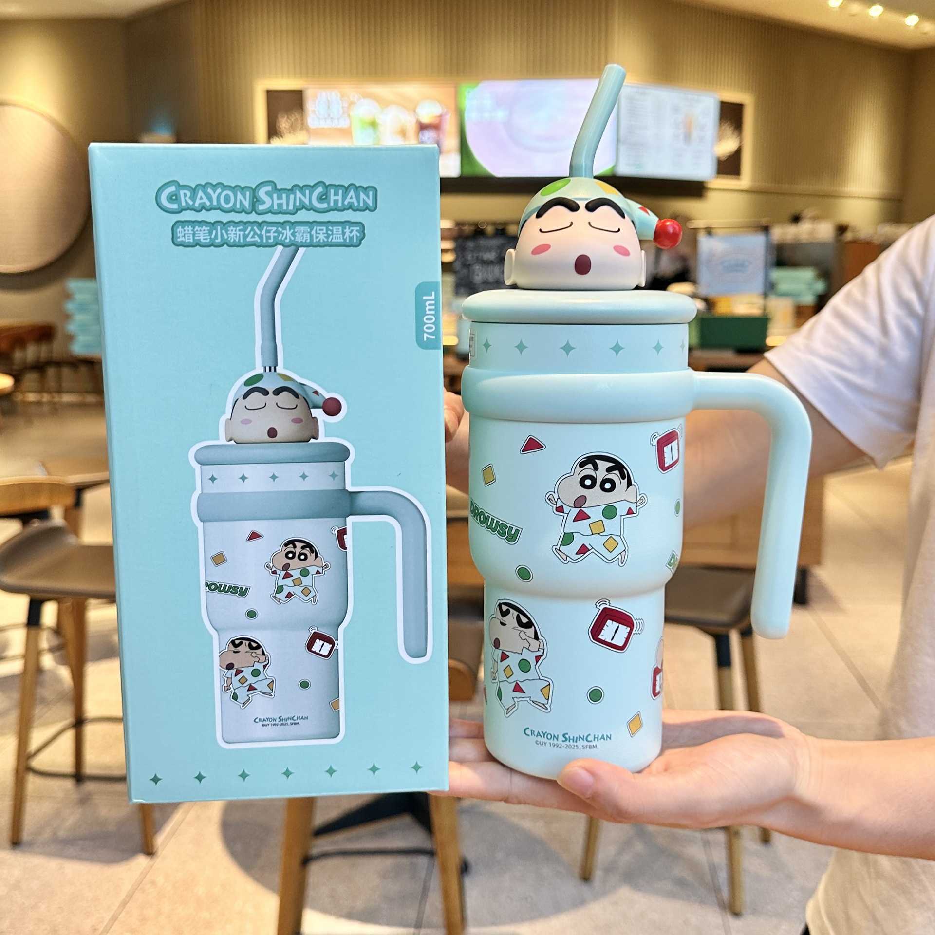 Crayon Shin-chan Ice Tyrant Cup Large Capacity 2025 New Insulated Cup for Girls High Appearance Cute Gift Straw Cup L2512123VFV-image-1098048608