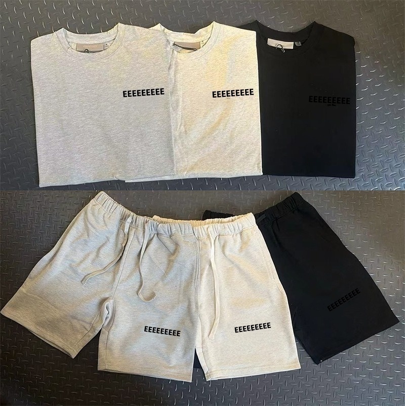 Designer Couple Matching Short Sets Men Women Casual Streetwear Letter Print T Shirt And Shorts Two Piece Outfit-image-1098277283