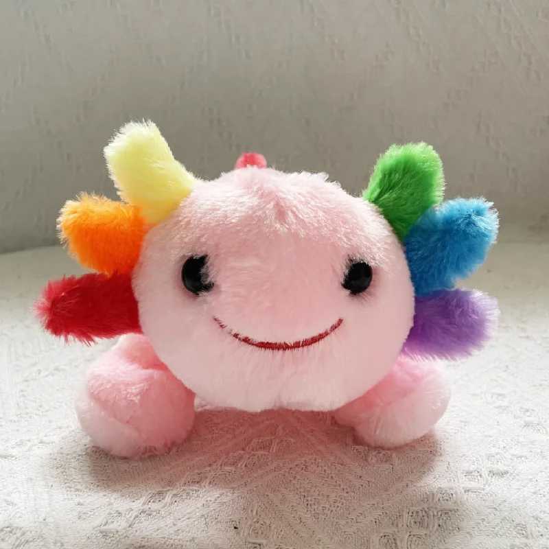 Rainbow Axolotl Plush Toys Kawaii Stuffed Animal Axolotl Plushie Toy Emotional Support Axolotl Pink Soft and Cute for Home Dol L251212689J-image-1098019224