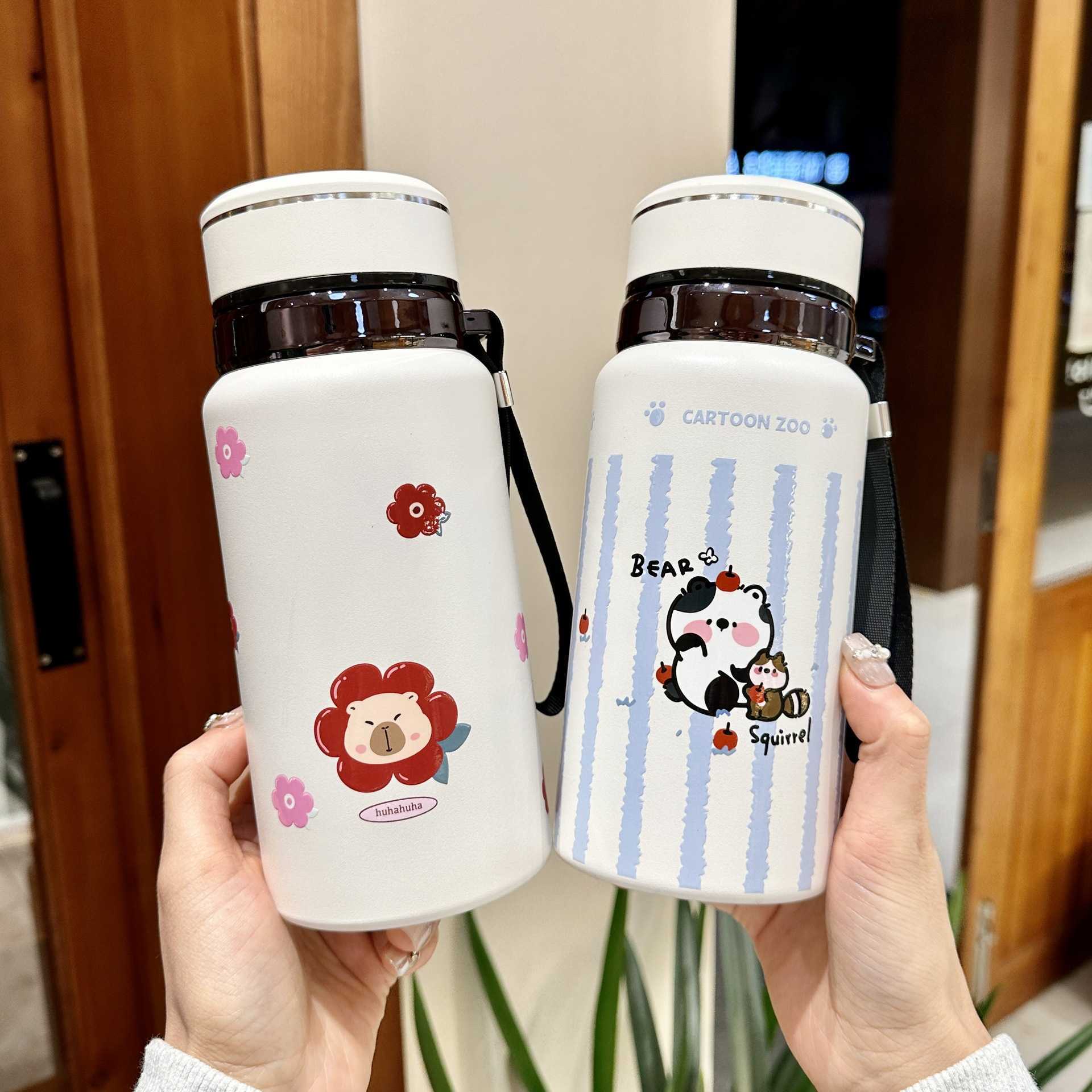 Large Capacity Insulated Cup for Women 2024 New High-Value Student Stainless Steel Tea Brewing Portable Lid Water Cup L251212D15Z-image-1098048575