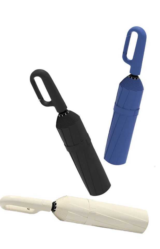 Ergonomic Large Grip Auto Open/Close Umbrella with Hook Simple Solid Color Design for Convenience H260318-image-1098060260