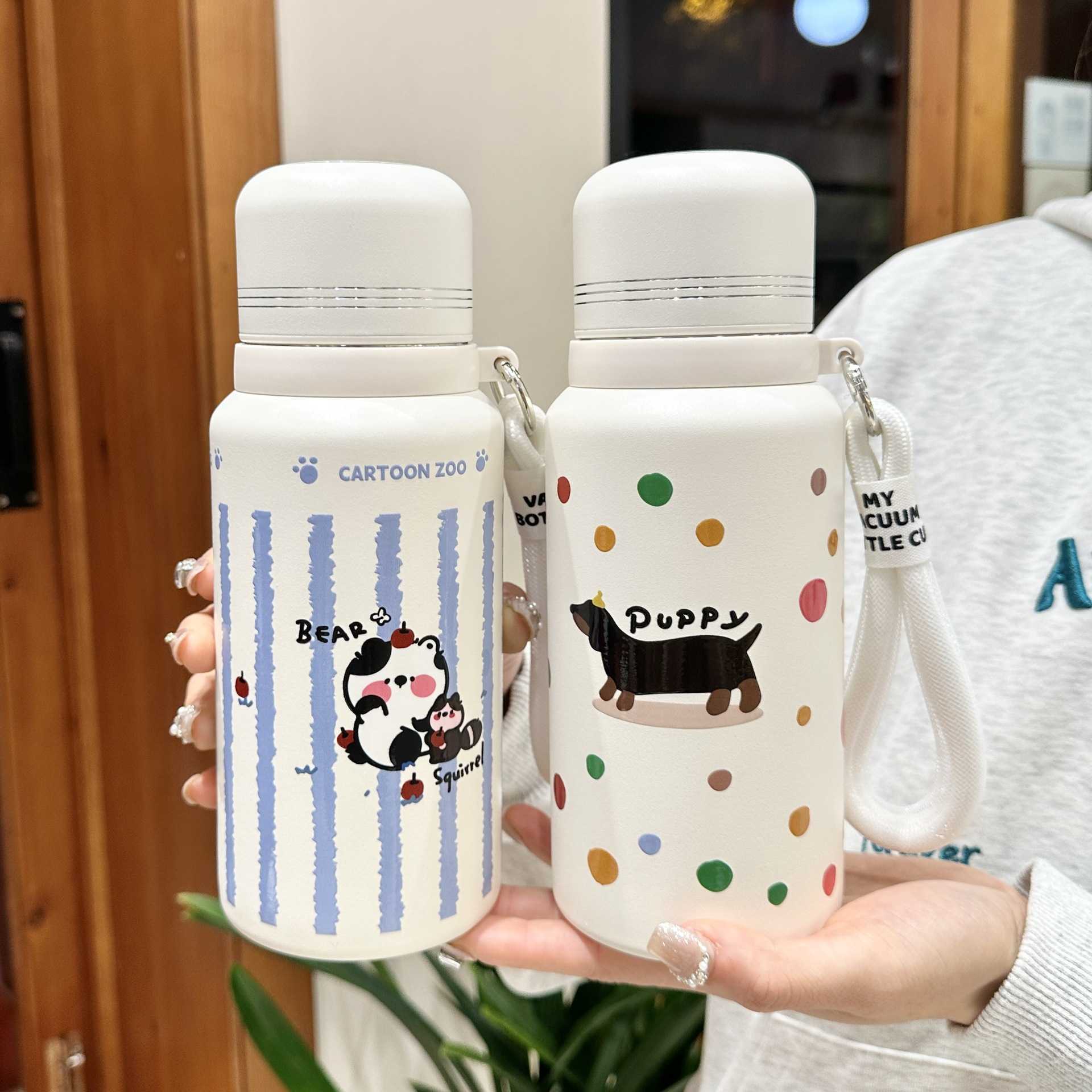 Large Capacity Insulated Cup for Women 2024 New High-Value Student Stainless Steel Tea Brewing Portable Lid Water Cup L251212AHH5-image-1098050112