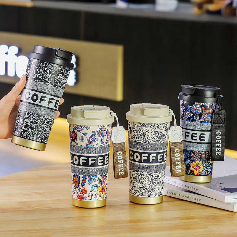 Bawang Tea Princess Style Insulated Cup 316 Stainless Steel Lily of the Valley Coffee Cup Portable Car Dual Drink Gift Water Cup L251212F5U9-image-1098028333