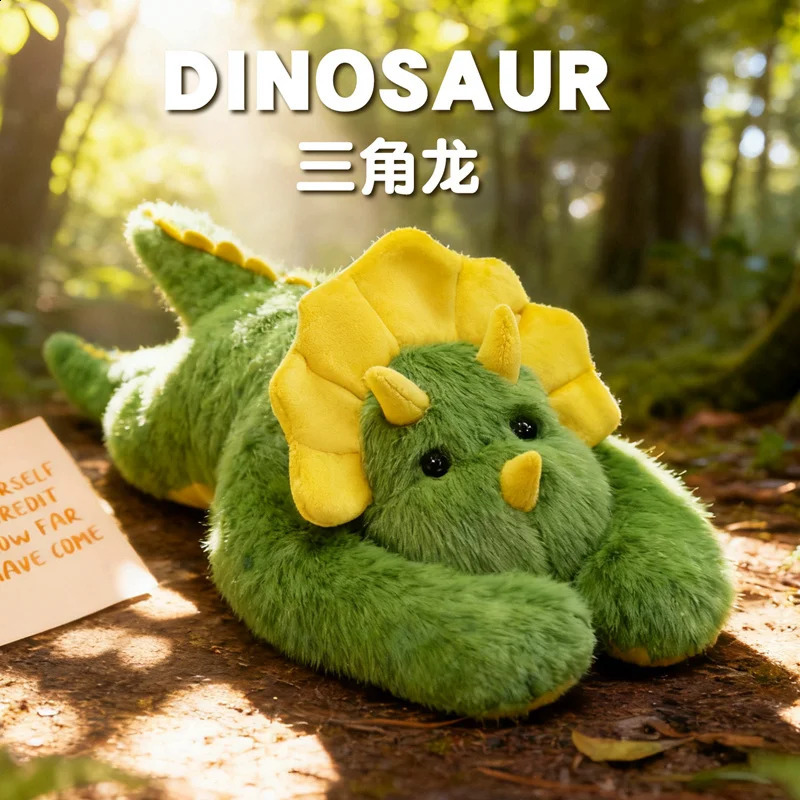 45/65cm Long-Armed Weighted Stuffed Toy Soft Plush Pillow Triceratops Dinosaur Gift for Boys and Girls Plush Cuddle Pillow 260318 C260319-image-1098211095