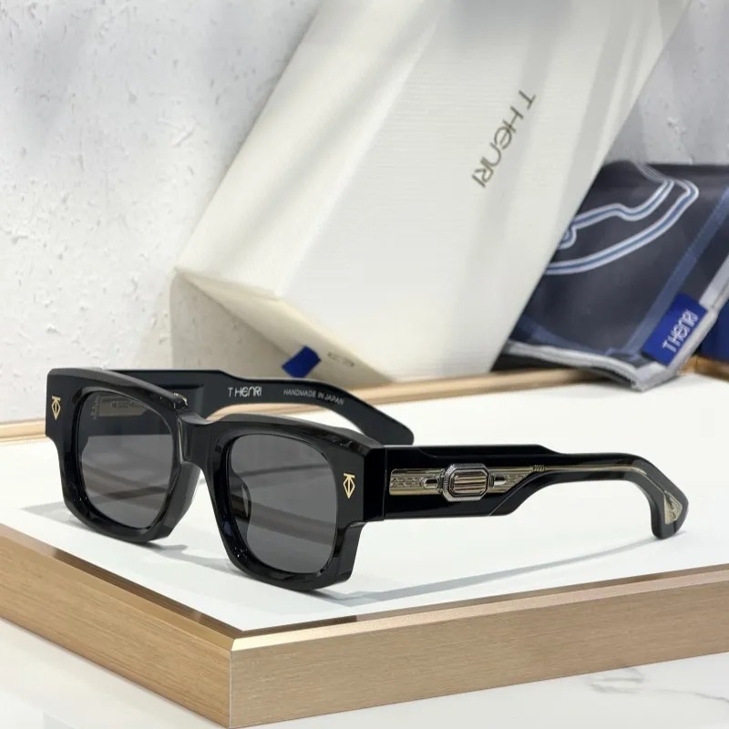 New T-HENRI DUSENBERG Eyewear High Quality Designer Sunglasses Fashion Luxury Brand Classic Square Acetate Frame UV400 for Men Women With Original B