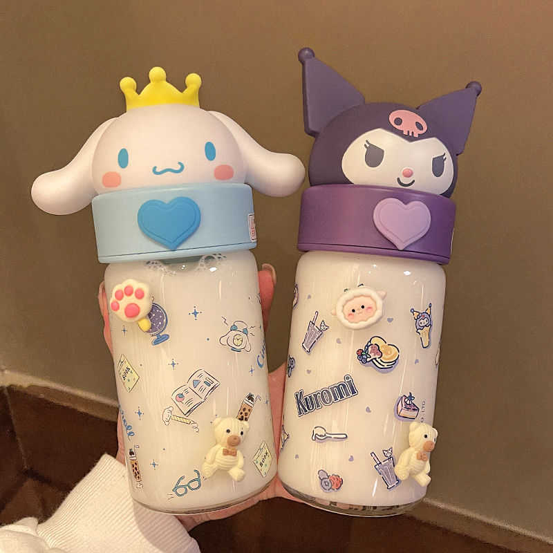 Cute Kuromi Water Cup Girls High Beauty Glass Cup Portable and Small Student High Temperature Resistant Cup New 2022 L251212JSY8-image-1098050278
