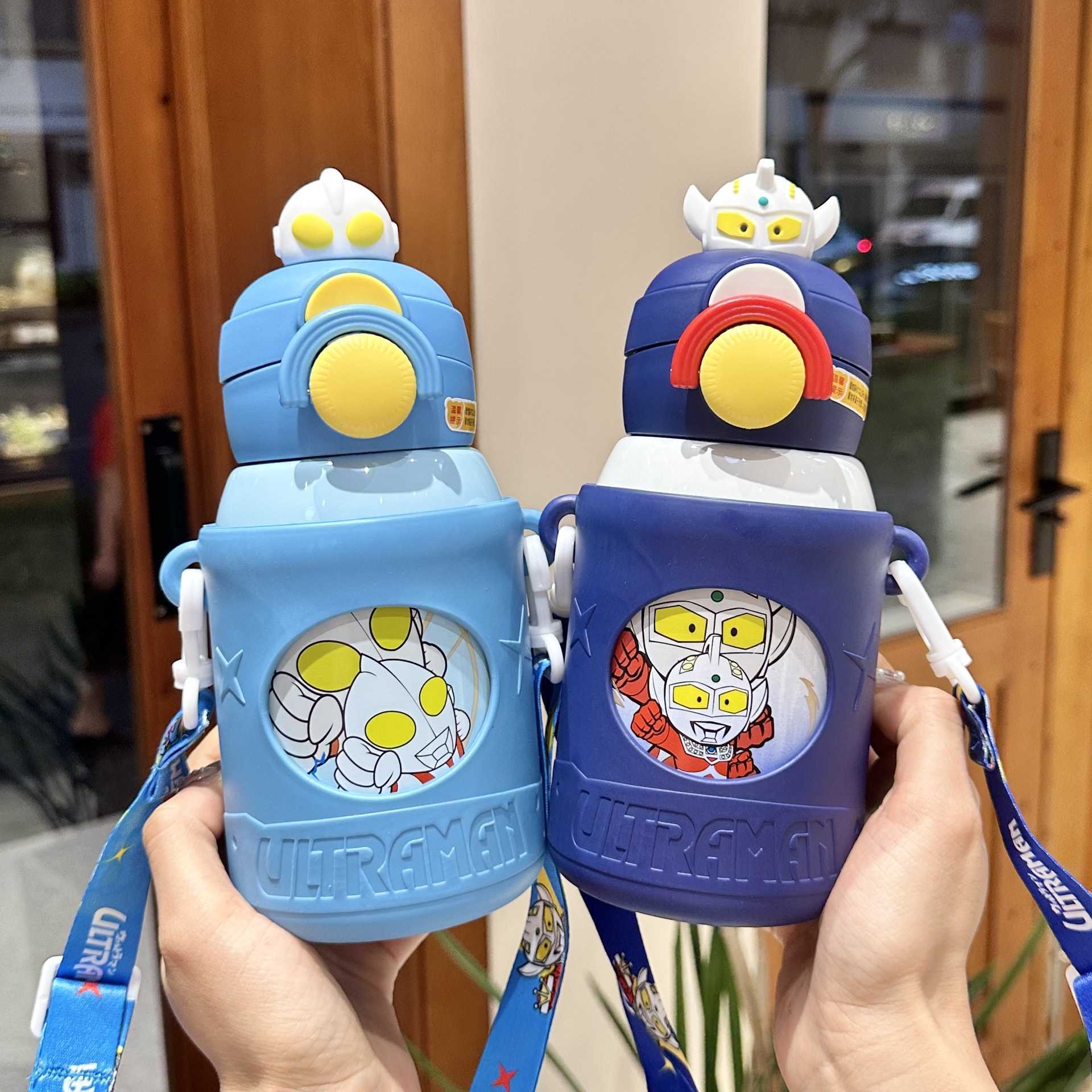 Ultraman Childrens Insulated Water Bottle for Boys Baby Water Bottle for School Special Straw Cup Shatterproof 316 Food Grade L251212W4WA-image-1098129636