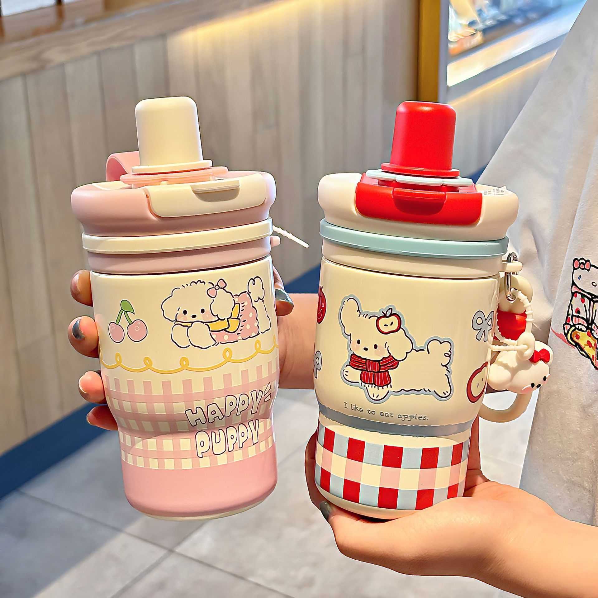 Coffee Thermos Cup for Women High Aesthetic 2025 New Model Straw Cup 316 Stainless Steel Travel Mug School-Specific L2512121FTO-image-1098049710