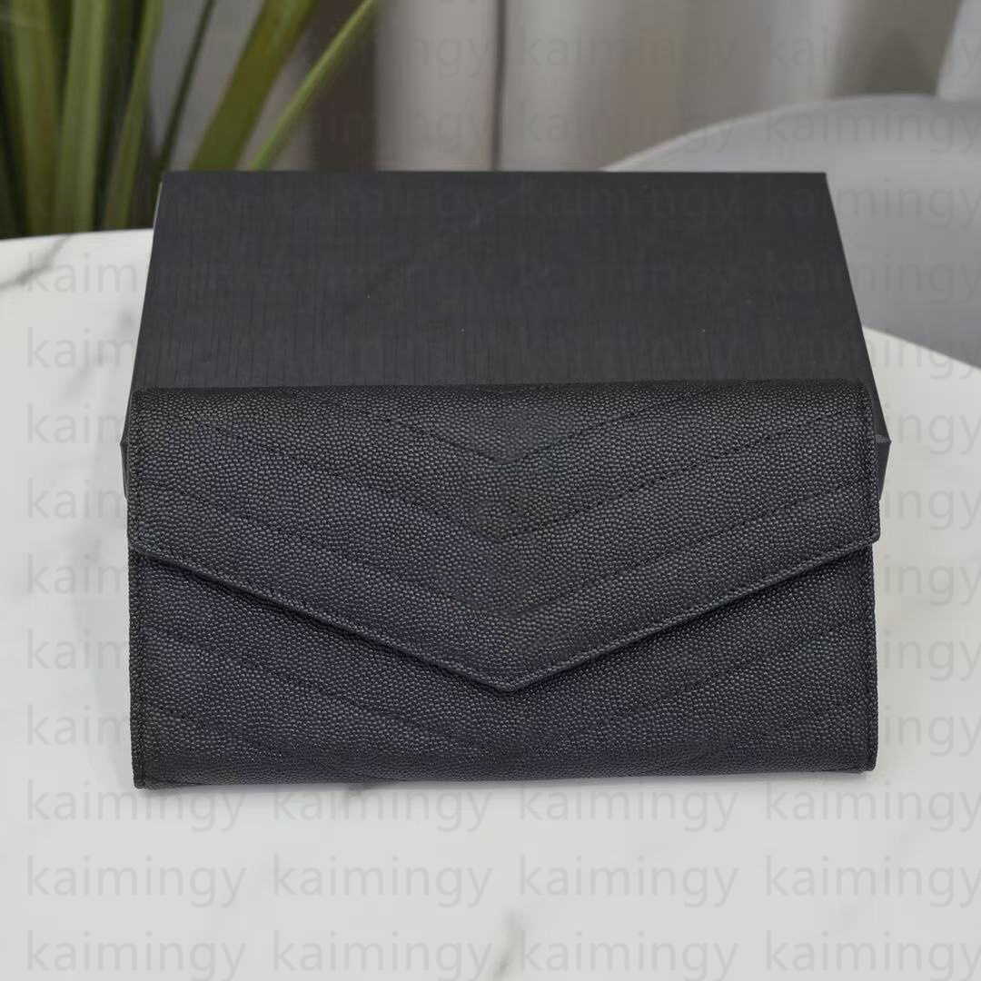 2026 genuine leather bag designer bag purse classic womens wallet chain bag small womens bag texture black multi layer card bag 19x10x2cm short wall