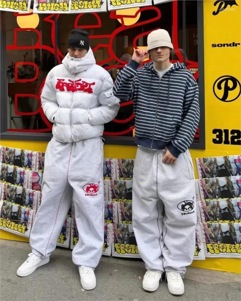 Men's Pants Man Embroidery Baggy Cargo Streetwear Joggers Unisex Y2k Retro Goth Sweatpants Trousers Work Harajuku Korean Clothes