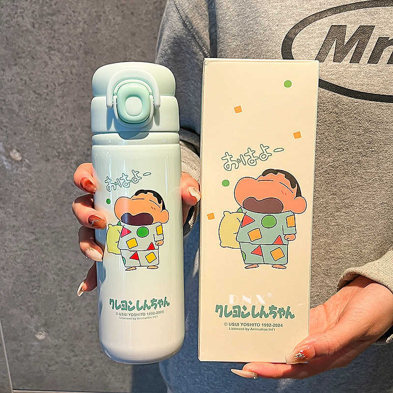 Crayon Shin-chan Classic Insulated Cup Cute Childrens School Water Bottle Boys and Girls Student Double Drinking Cup Sports Outdoor Cup L251212ZQ-image-1098050712