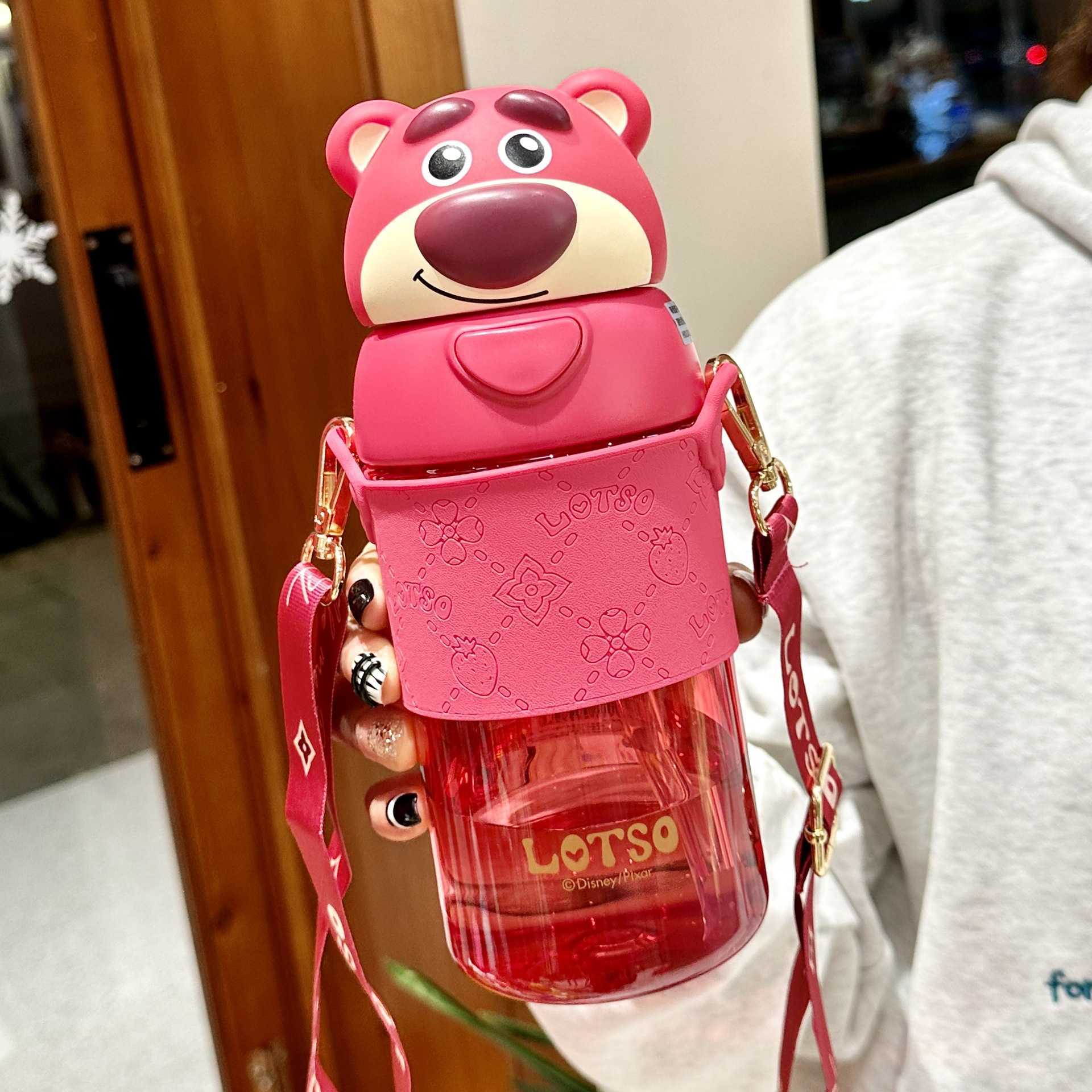 Naughty Strawberry Bear Childrens Water Cup 2023 New Model Girl Cup Elementary School Student Special Straw Cup for Girls L251212CY1F-image-1098049797