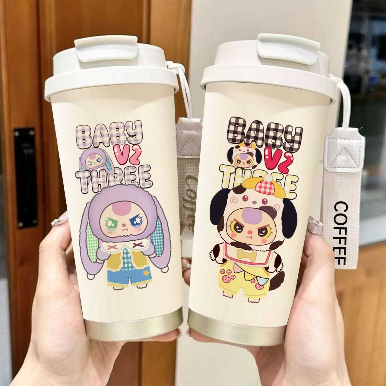 Cartoon Baby Three-Year-Old Coffee Cup 316 Stainless Steel Insulated Cup High-Value Female Portable Water Cup Gift Mug L251212XNUV-image-1098028296