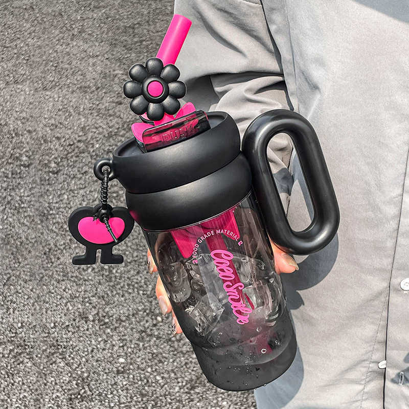 Large Capacity Straw Cup for Women High-Value Adult Water Cup 2025 New Summer Plastic Cup Office Portable L251212CCUJ-image-1098028916
