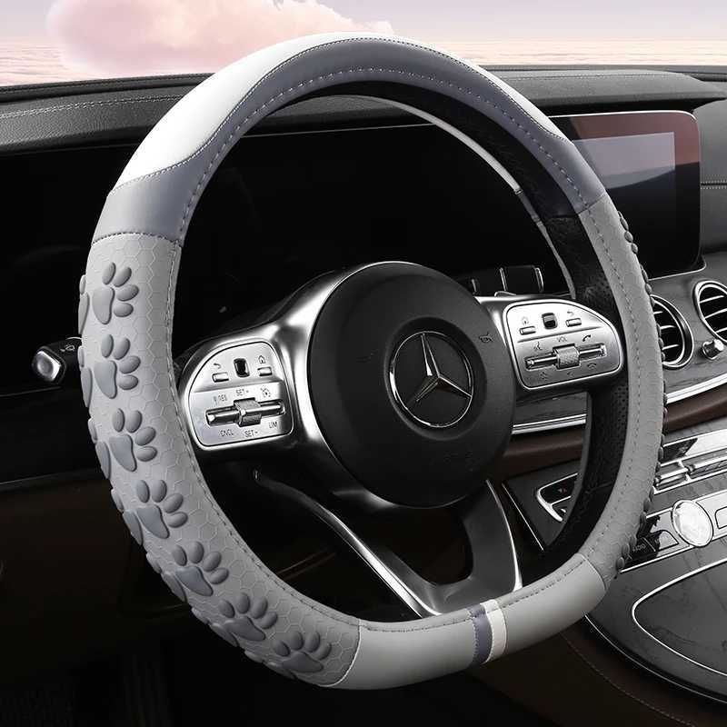 Car Steering Wheel Cover Universal Anti-Slip Cat Claws Leather Car Steering Wheel Protective Cover 38CM Cute Pink Type O DD D K260317-image-1097952808
