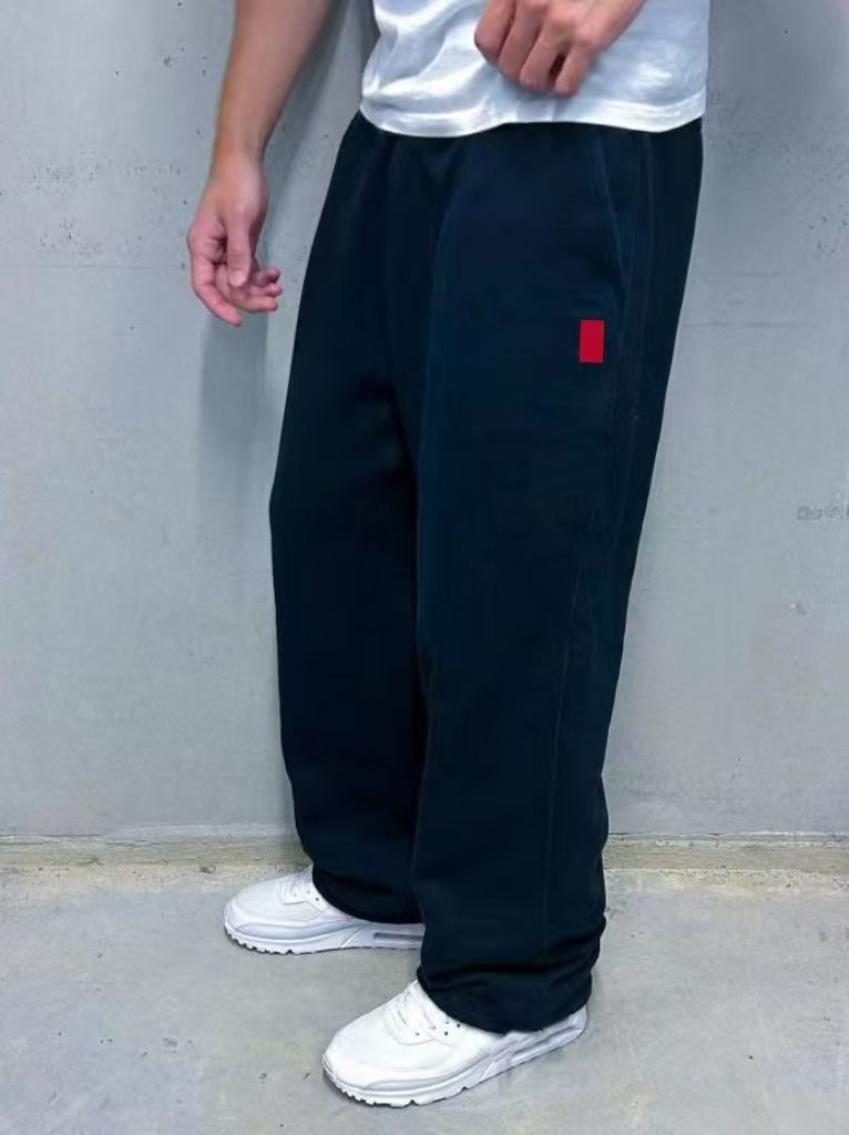 Baggy Polo Jogger sweat pants men Loose Waist Zipper Solid Color Sports Pants Fashion Mens Designer Pants Men Women Hip Hop Motion Pants For Male