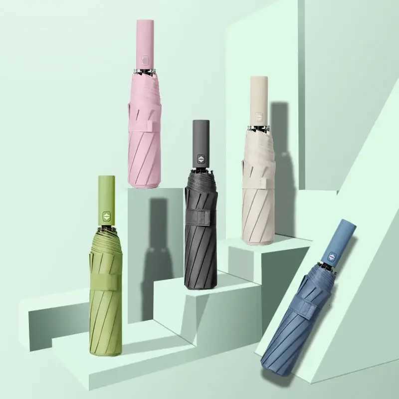 Morandi Fully Automatic Umbrella Black Glue Sunscreen Sun Umbrella Plus Sun Umbrella Wholesale H260318-image-1098060333