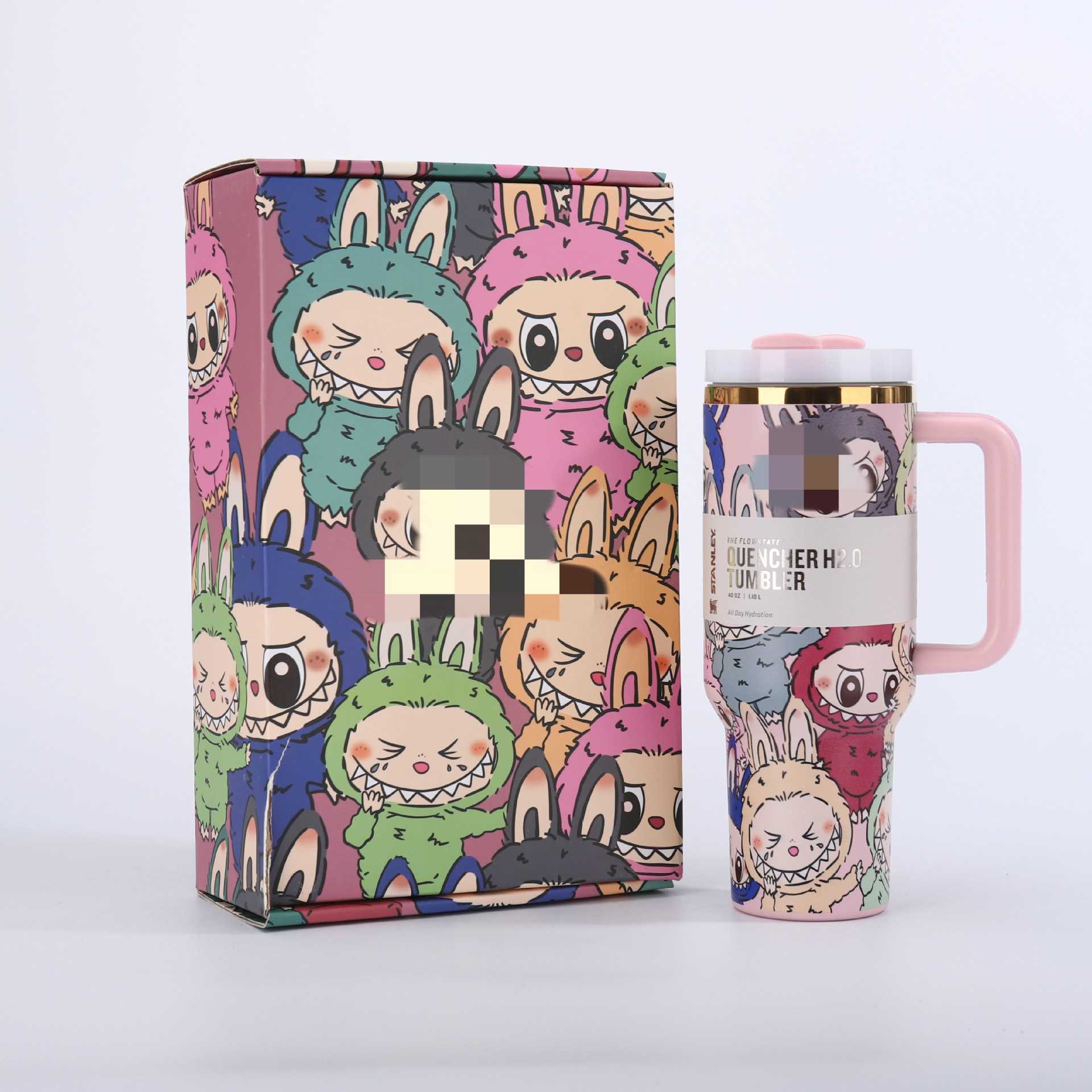 New Cartoon Pattern Color Boxed LABUBU Large Capacity Insulated Cup High Appearance Car Insulated Cup Customization L251212DVPF-image-1098028033