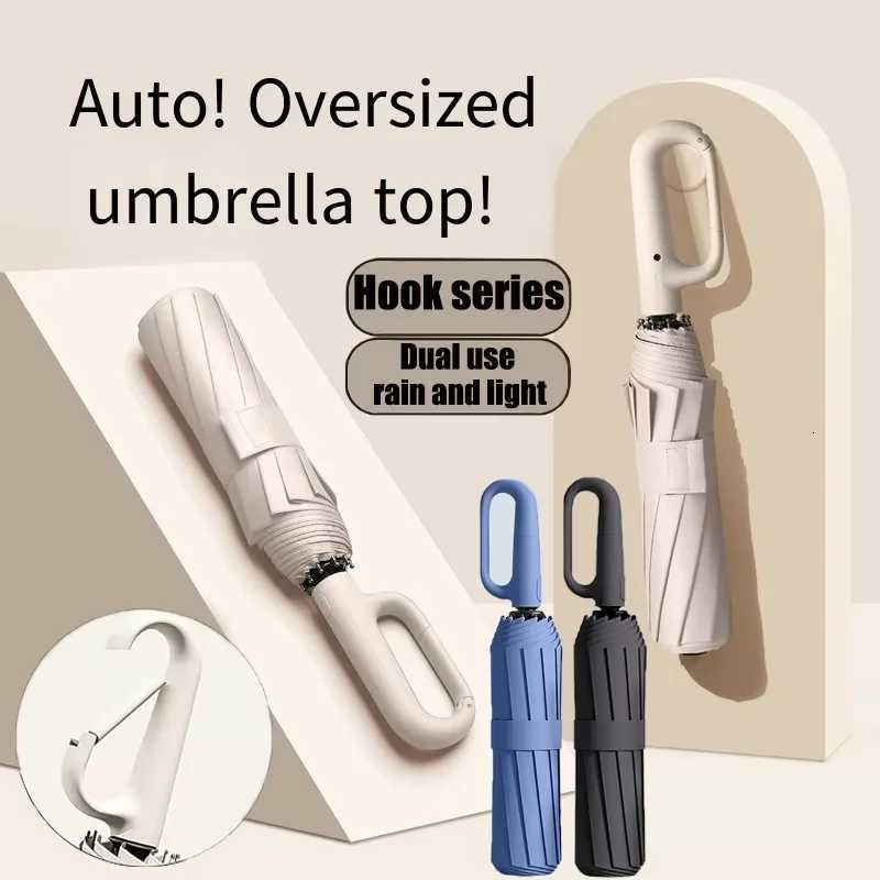 Extra-large reinforced UV-resistant windproof rainproof fully automatic rotating buckle folding umbrella with double ribs H260318-image-1098061162
